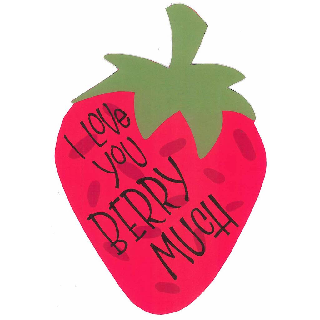 I Love You Berry Much Valentine's Day Card